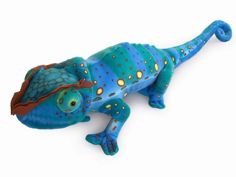 Plyšový chameleon 124cm modrý