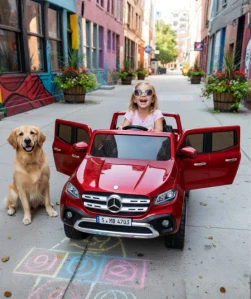 Elektrické autíčko Mercedes Benz X-Class 4x4 lak.červený 