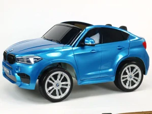 Dětské elektrické autíčko BMW X6M dvoumístné s 2,4G DO - lak.modré - II.jakost