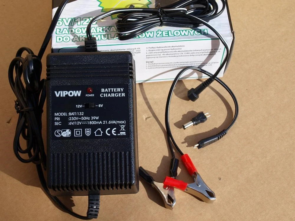 Adapter k nabíjení gelových baterií 6V/12V (1800mA)