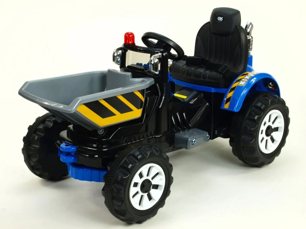 Dětský elektrický traktor Kingdom s přední vanou - II.jakost