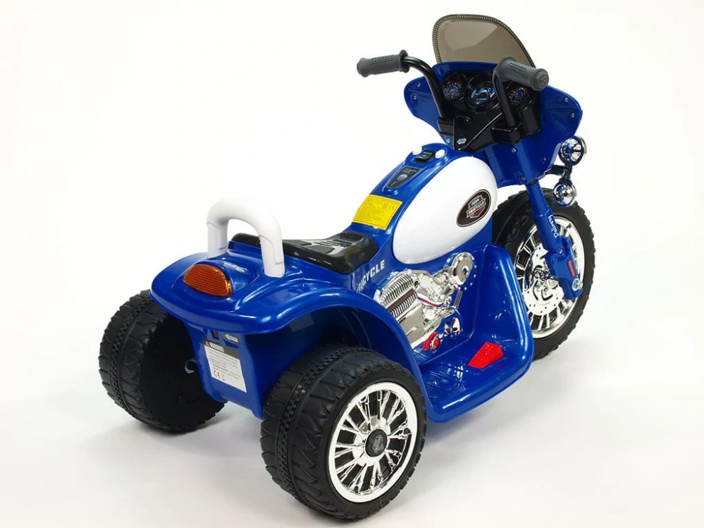 Dětská elektrická motorka Policie modrá