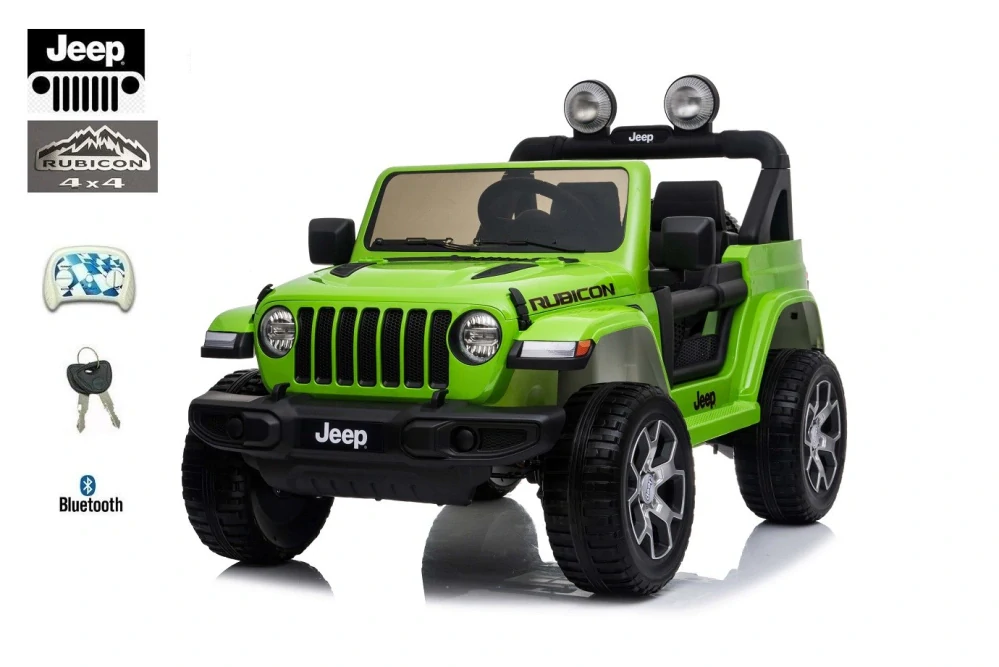 Dětský elektrický licenční Jeep Rubicon 4x4 zelený