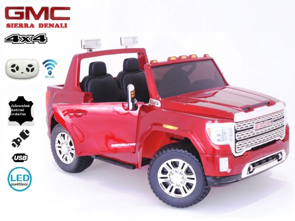 Dětské autíčko  GMC  Sierra Denali v lakované  vínové metalíze - II.jakost