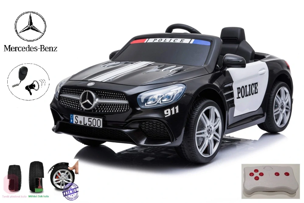 Dětské elektrické autíčko Mercedes- Benz SL 500  Policie Version - II.jakost