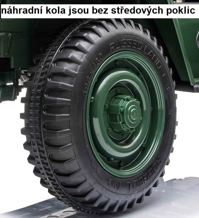 Čtyři kola pro vojenský mini Jeep Willys MB s 2,4G
