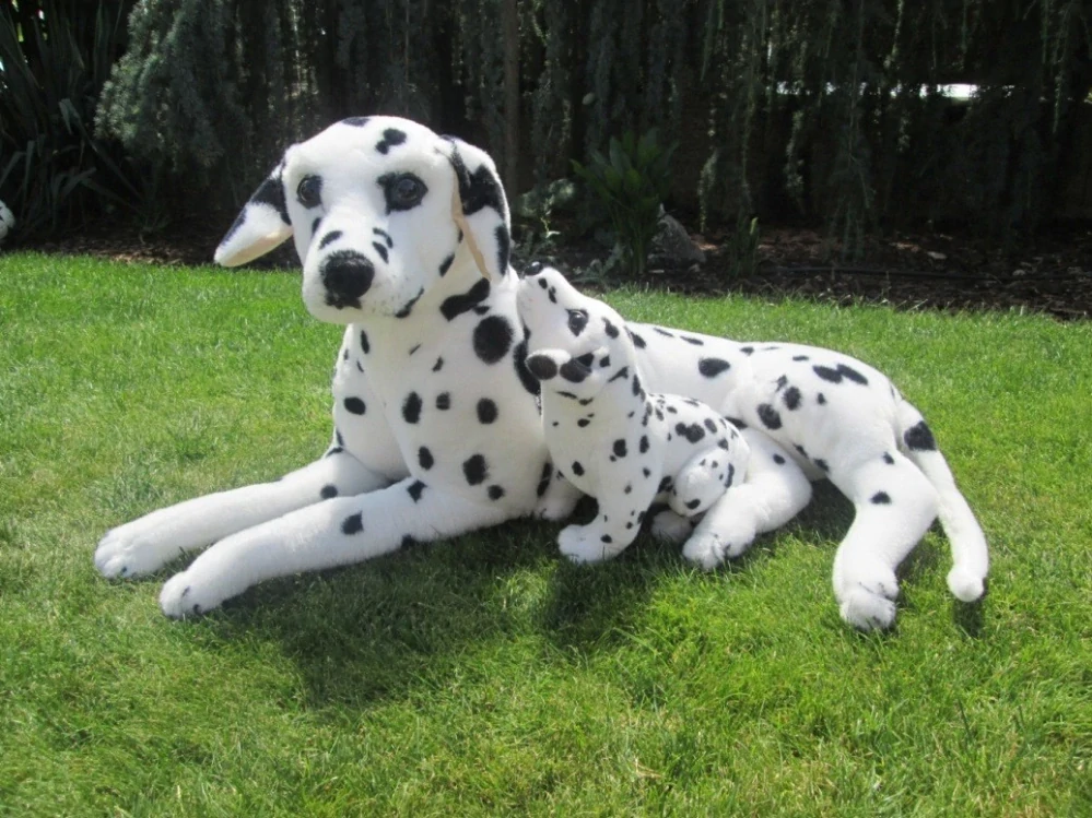 Plyšový pes Dalmatin se štěnětem 99cm