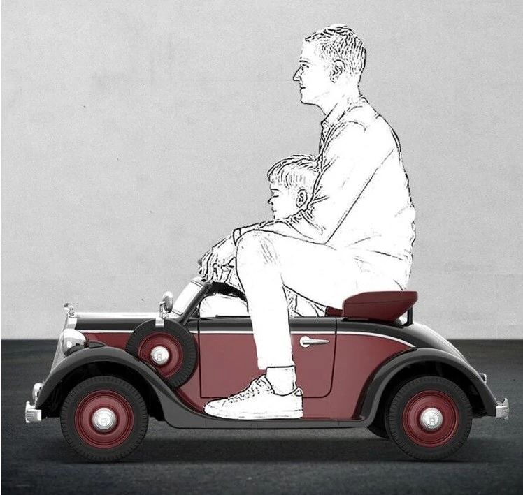 Elektrické autíčko Audi Horch pro dítě i doprovod - II.jakost