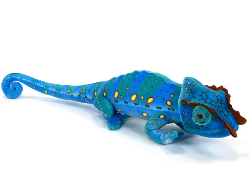 Plyšový chameleon 124cm modrý