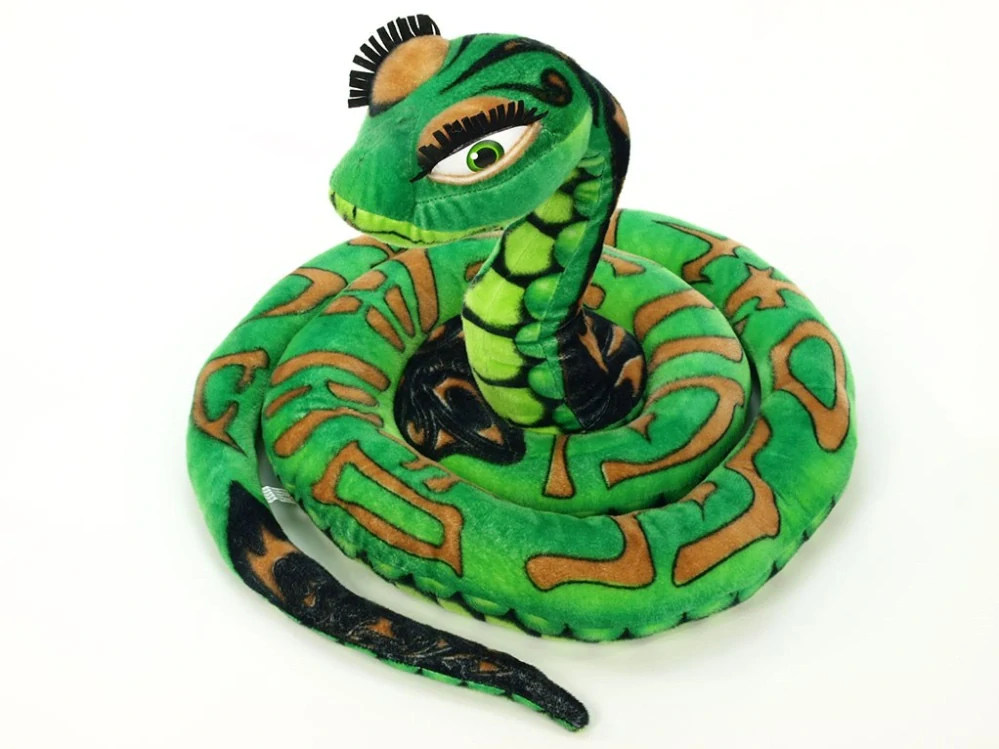 Plyšový had  zelený 300 cm