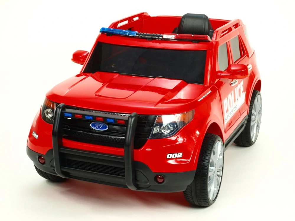 Dětské el. autíčko Policie super speed červená - II.jakost