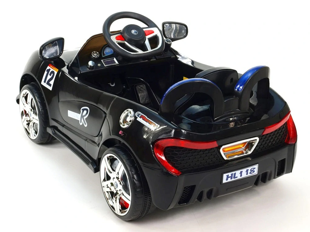 Dětské elektrické autíčko pro nejmenší černé  -  SESTAVENÉ - II.jakost