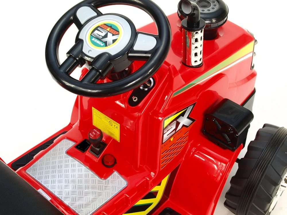 Dětský elektrický traktor 12V s 2,4G dálkovým ovládáním, mohutnými koly - II.jakost
