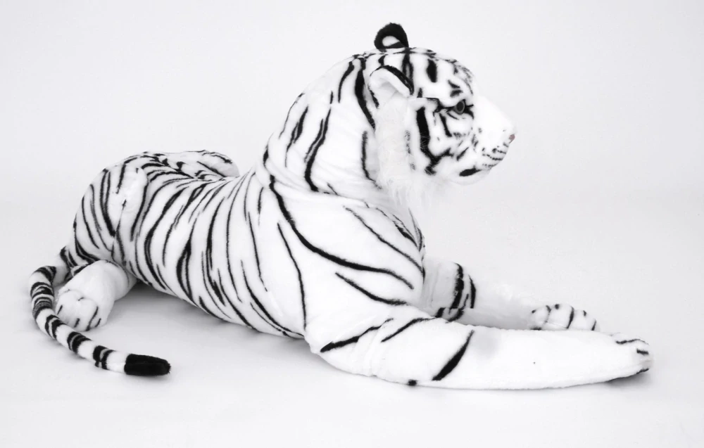 Plyšový tygr bílý 160 cm