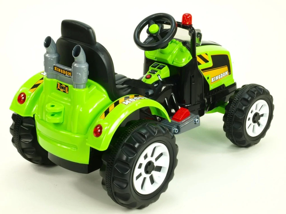 Dětský elektrický traktůrek Kingdom zelená -II.jakost