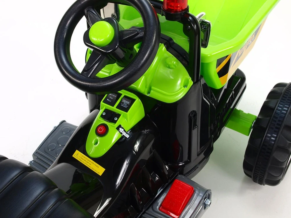 Dětský elektrický traktor Kingdom s přední vanou - II.jakost