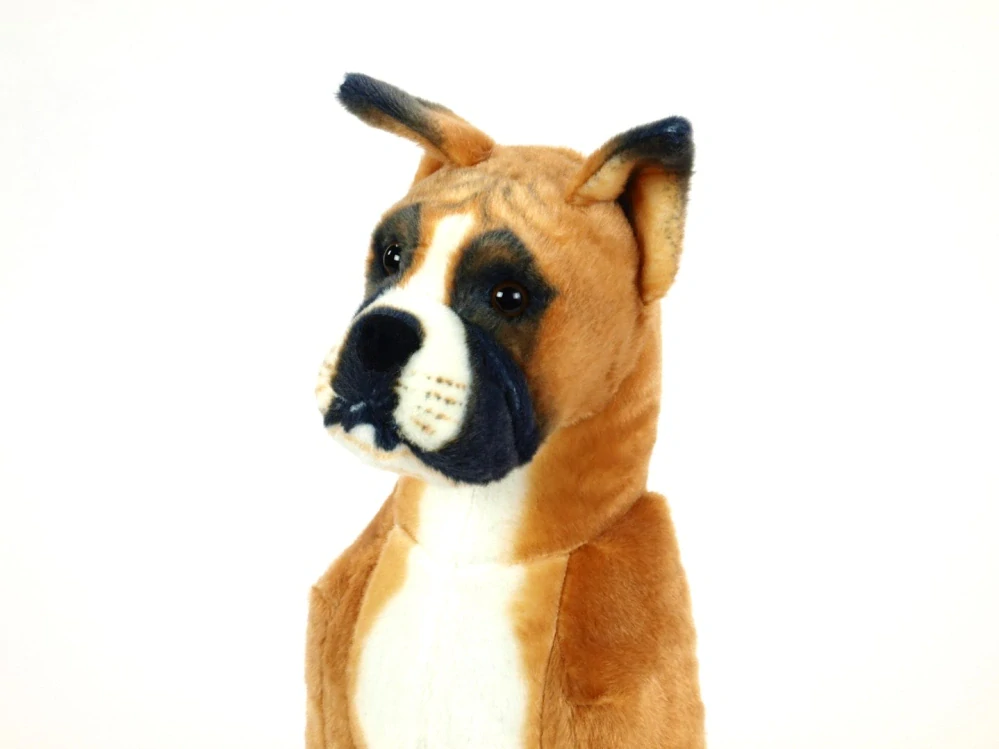 Plyšový pes Boxer sedící 64cm