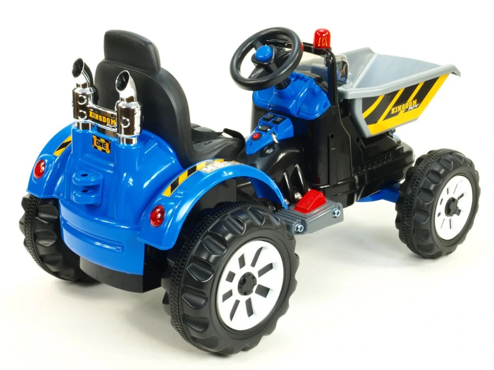 Dětský elektrický traktor Kingdom s přední vanou - II.jakost