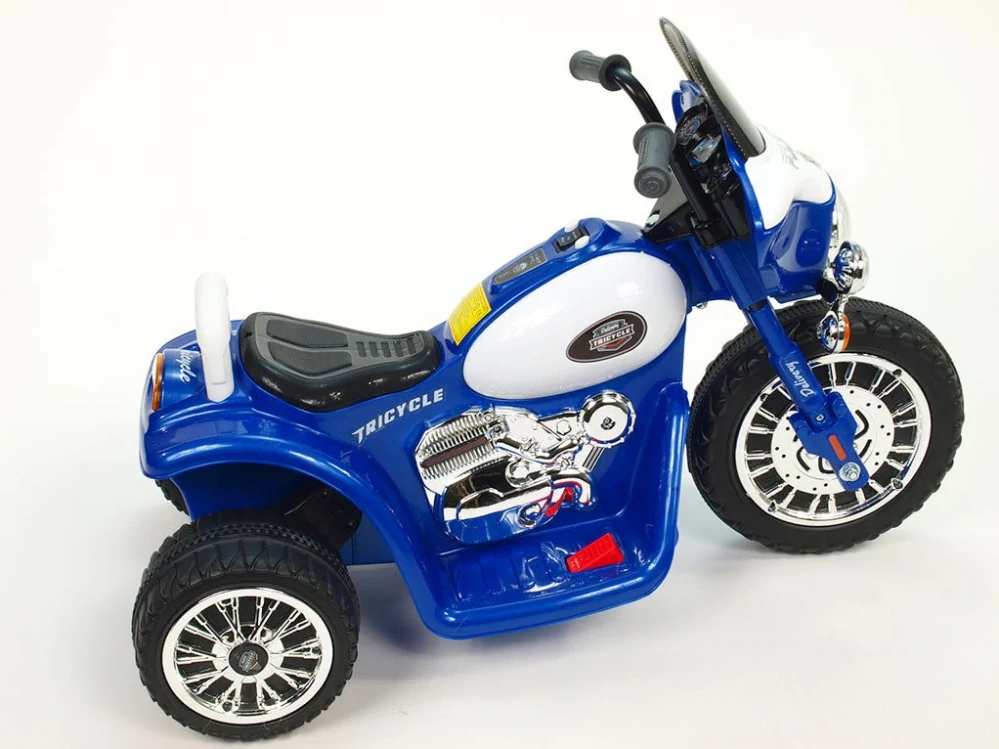 Dětská elektrická motorka Policie modrá