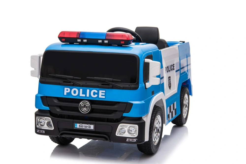 Dětské elektrické policejní auto s majákem, sirénou - II.jakost