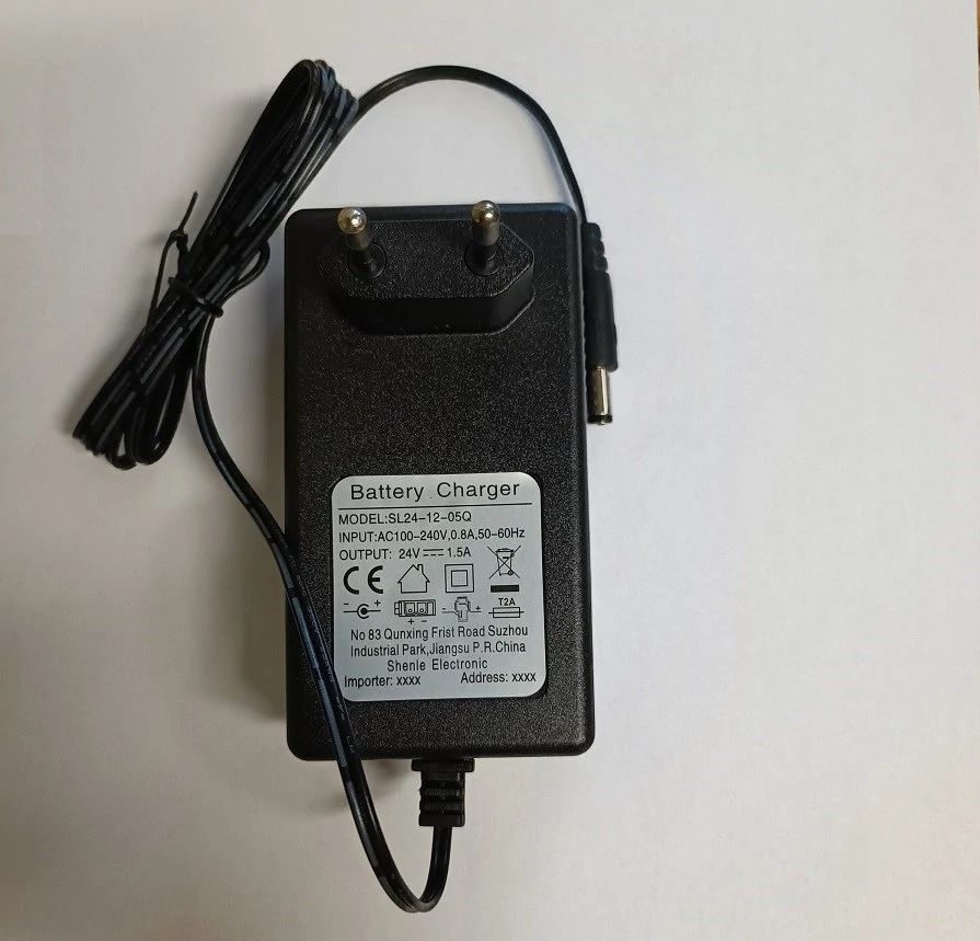Adapter k nabíjení gelových baterií 24V/1500mA s kontrolkou nabití