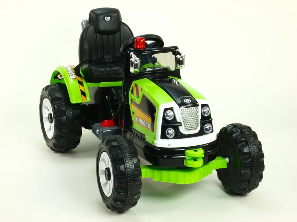 Dětský elektrický traktůrek Kingdom zelená -II.jakost