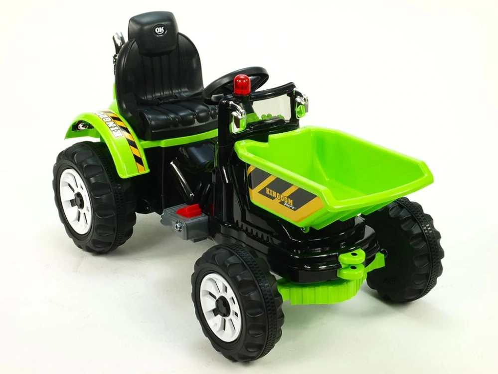 Dětský elektrický traktor Kingdom s přední vanou - II.jakost