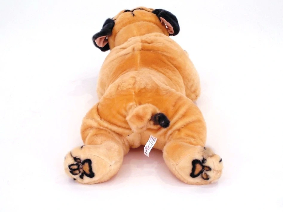 Plyšový pes Mops ležící 66cm