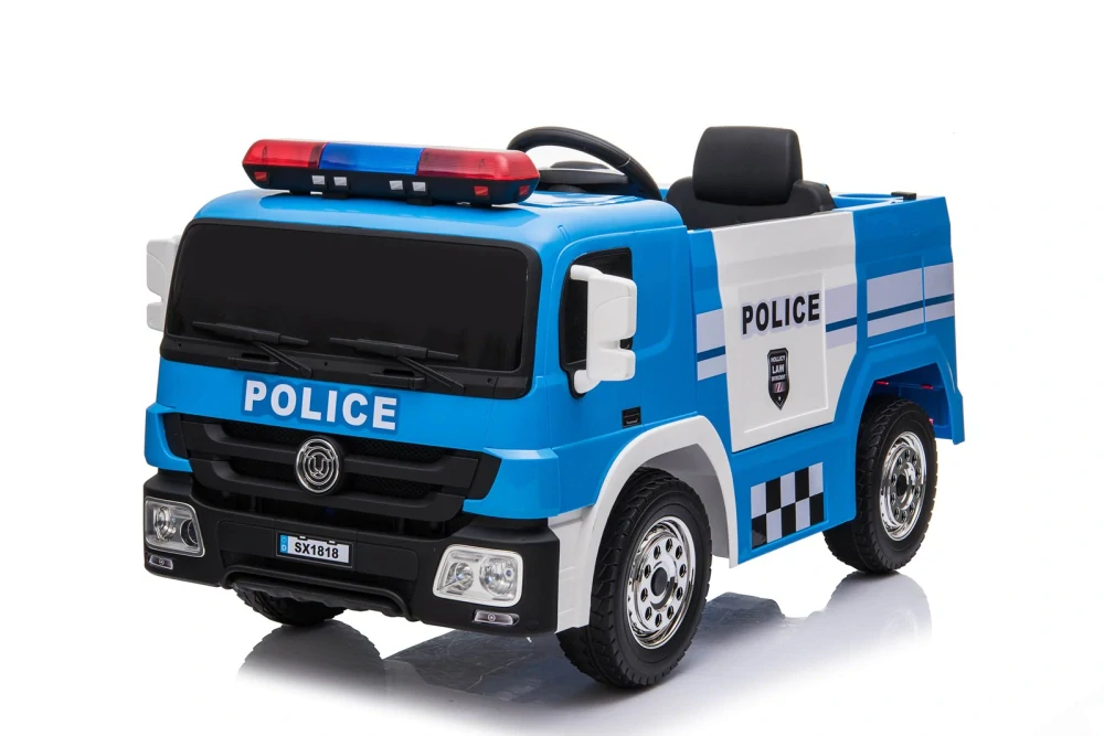 Dětské elektrické policejní auto s majákem, sirénou - II.jakost