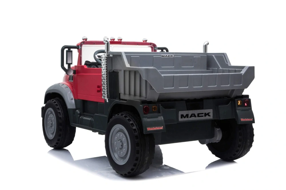 Dětské nákladní auto licenční MACK TRUCKS s 2,4G dálkovým ovladačem , červený - II.JAKOST