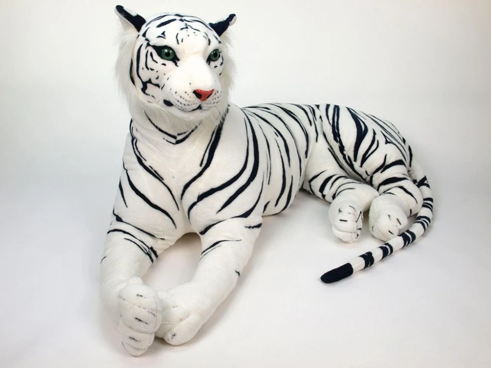 Plyšový tygr bílý 160 cm