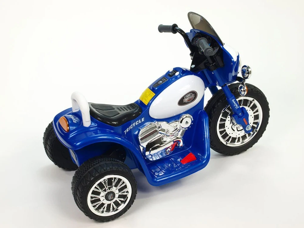 Dětská elektrická motorka Policie modrá
