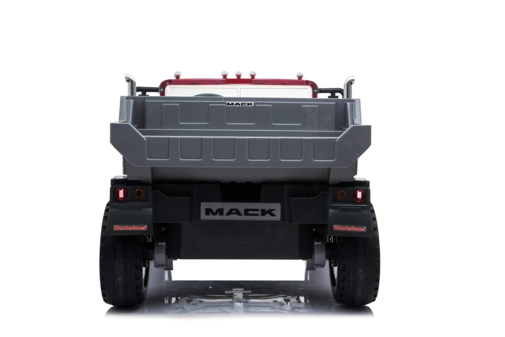 Dětské nákladní auto licenční MACK TRUCKS s 2,4G dálkovým ovladačem , červený - II.JAKOST