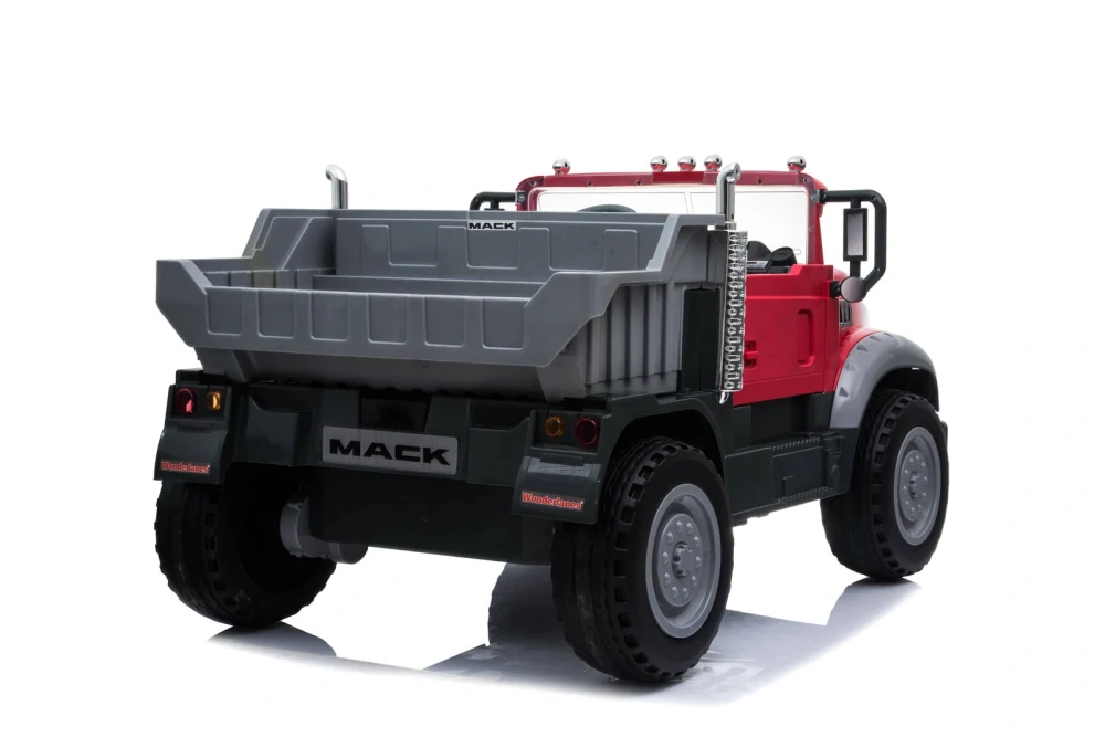 Dětské nákladní auto licenční MACK TRUCKS s 2,4G dálkovým ovladačem , červený - II.JAKOST
