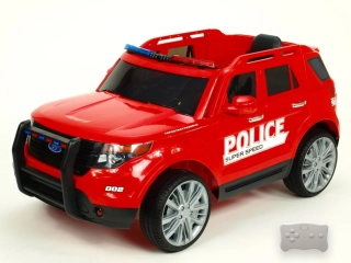Dětské el. autíčko Policie super speed červená - II.jakost