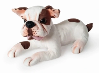 Plyšový pes Buldog ležící 38cm