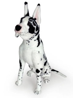 Plyšový pes Německá doga sedící 66cm