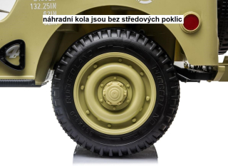 Čtyři kola pro vojenský mini Jeep Willys MB s 2,4G